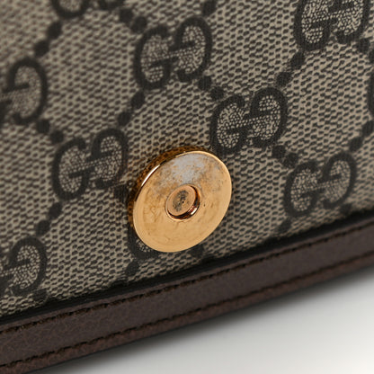 Gucci GG Supreme Monogram Web Small Ophidia Flap Messenger Bag Brown 11 of 15