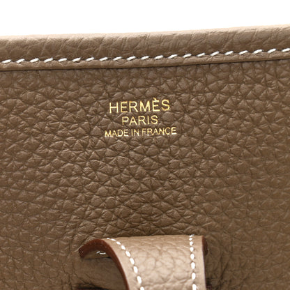 Hermes Taurillon Clemence Evelyne III PM Etoupe 6 of 10