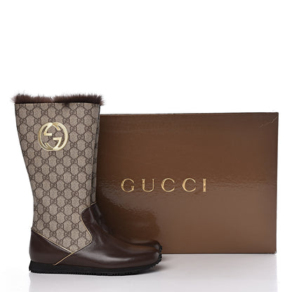 Gucci GG Plus Monogram Knee High Boots 38 Beige Ebene 10 of 10