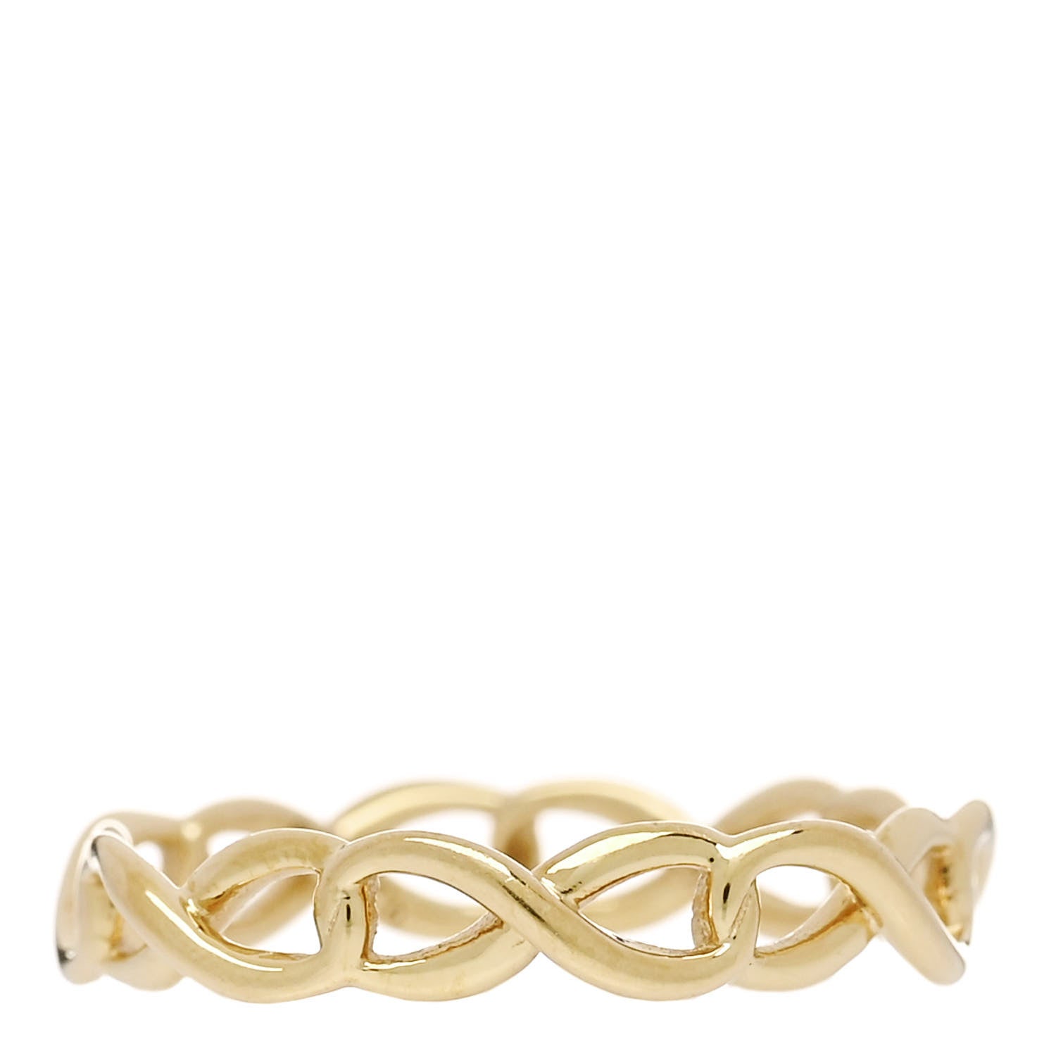 Tiffany 18K Yellow Gold Narrow Infinity Band Ring 45 3.5 1 of 4