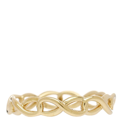 Tiffany 18K Yellow Gold Narrow Infinity Band Ring 45 3.5 1 of 4
