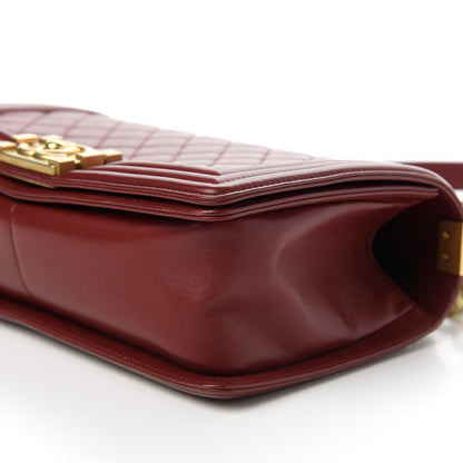Chanel Lambskin Quilted Medium Boy Flap Burgundy 7 of 11