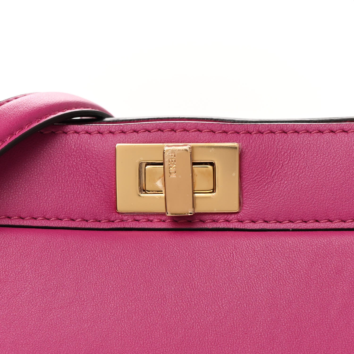 Fendi Shiny Nappa Petite Peekaboo I SEE U Satchel Ciclamino Pilar 9 of 11