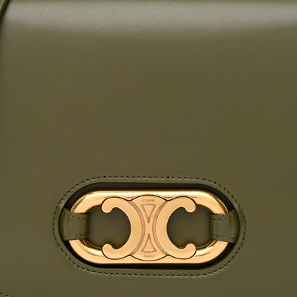 Celine Shiny Calfskin Medium Maillon Triomphe Army Green 9 of 11