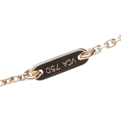 Van Cleef & Arpels 18K Yellow Gold Mother of Pearl Sweet Alhambra Heart Pendant Necklace 4 of 7