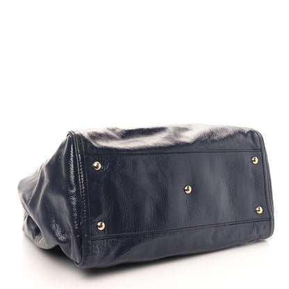 Gucci Vernice Naplack Medium Soho Shoulder Bag Uniform Blue 4 of 11