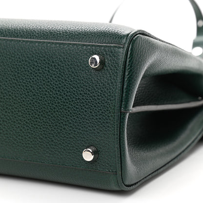 Gucci Grainy Calfskin Small Zumi Top Handle Bag Vintage Green 10 of 13