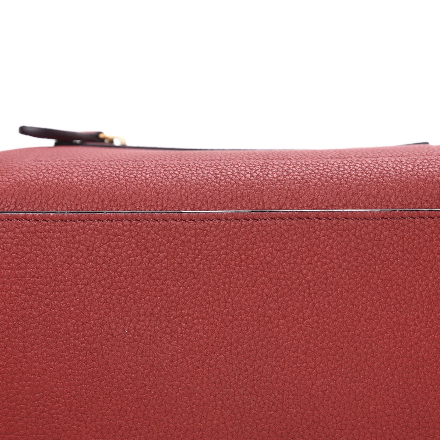 Drummed Calfskin Micro Luggage Merlot