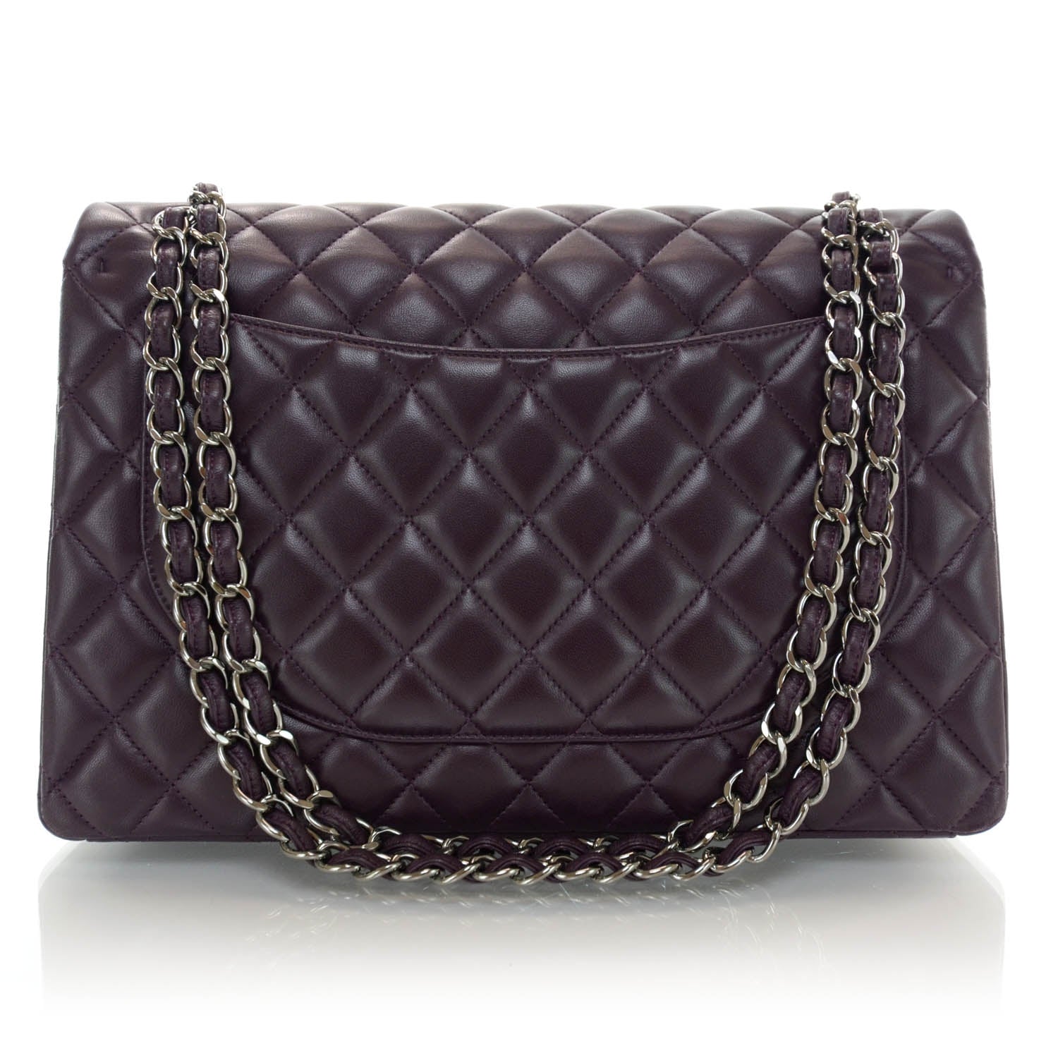 Chanel Lambskin Quilted Maxi Flap Plum 3 of 11