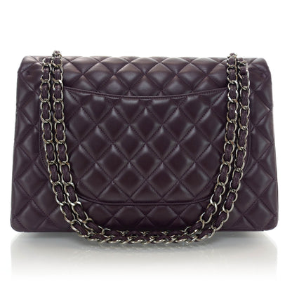 Chanel Lambskin Quilted Maxi Flap Plum 3 of 11