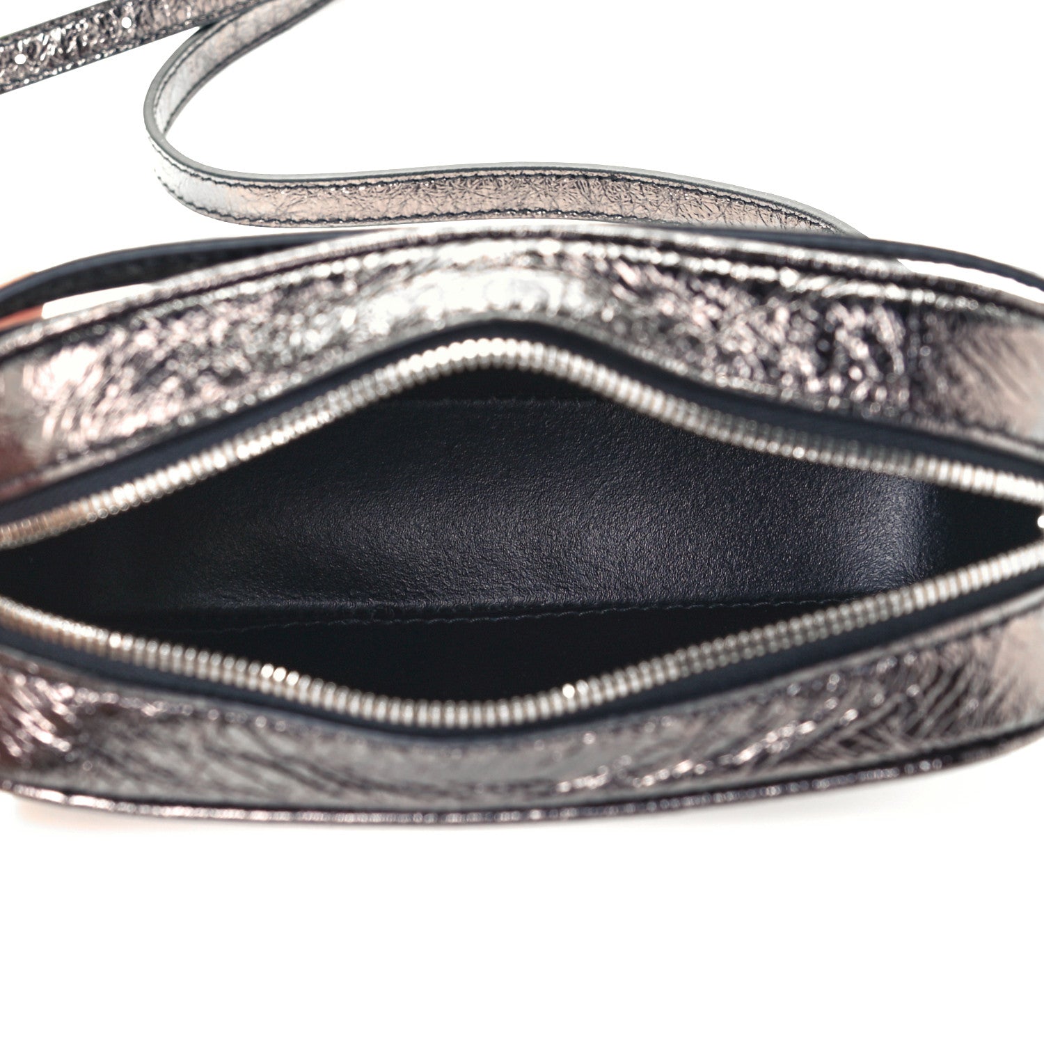 Balenciaga Metallic Textured Calfskin XS Everyday Camera Bag with Handle Black 5 of 10