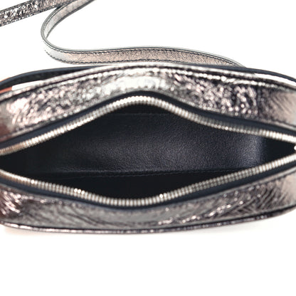 Balenciaga Metallic Textured Calfskin XS Everyday Camera Bag with Handle Black 5 of 10