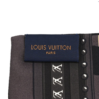 Louis Vuitton Silk Monogram LV World Bandeau Brown 3 of 4