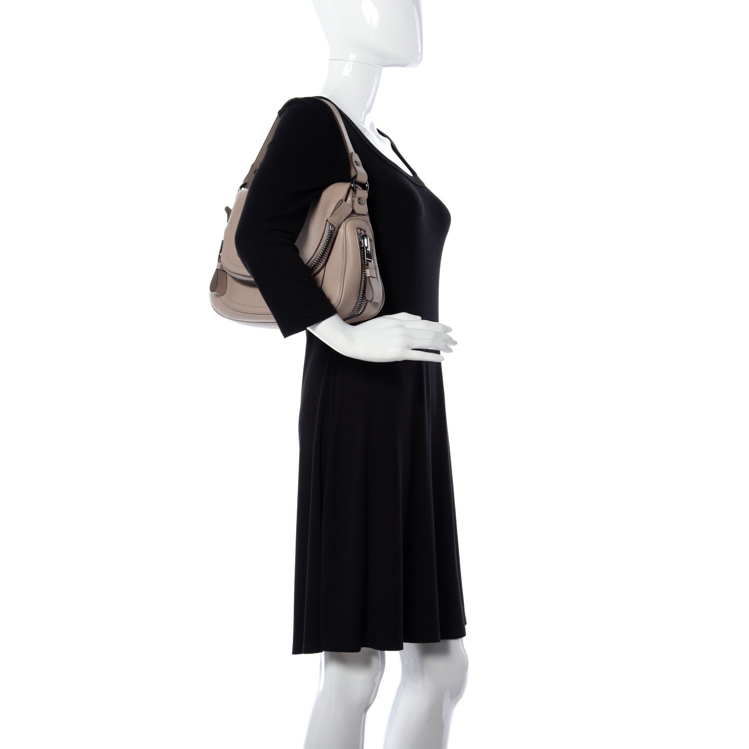 Tom Ford Calfskin Medium Jennifer Crossbody Silk Taupe 3 of 10