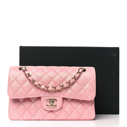 Chanel Iridescent Caviar Quilted Small Double Flap Pink 11 of 11