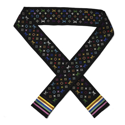 Louis Vuitton LV X TM Silk Monogram Multicolor Bandeau Black 1 of 4