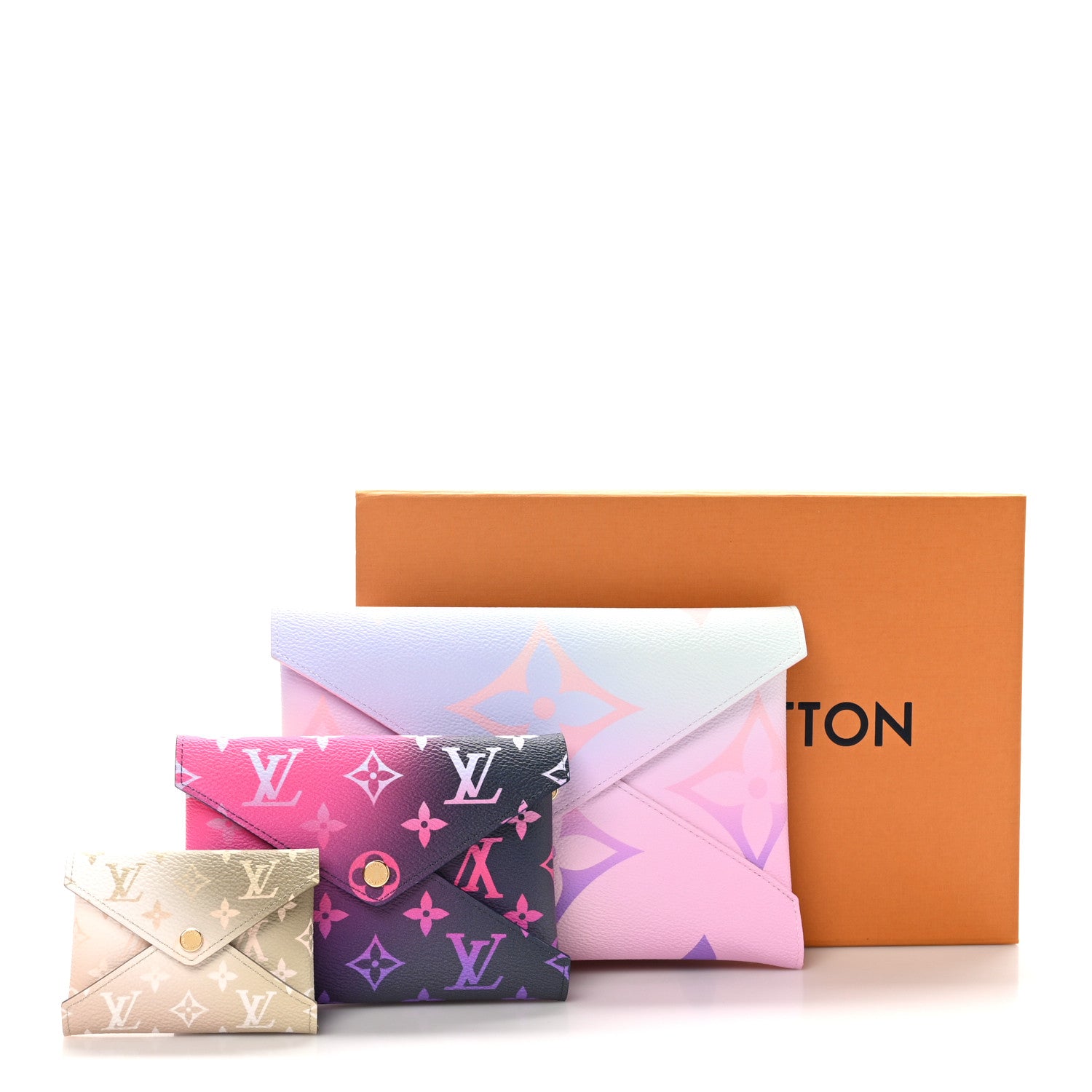 Louis Vuitton Monogram Giant Spring in the City Kirigami Pochette Set Sunrise Pastel Midnight Fuchsia Sunset Kaki 9 of 9