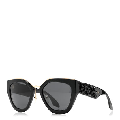 Prada Acetate Bead Sunglasses SPR 10T Black 1 of 8