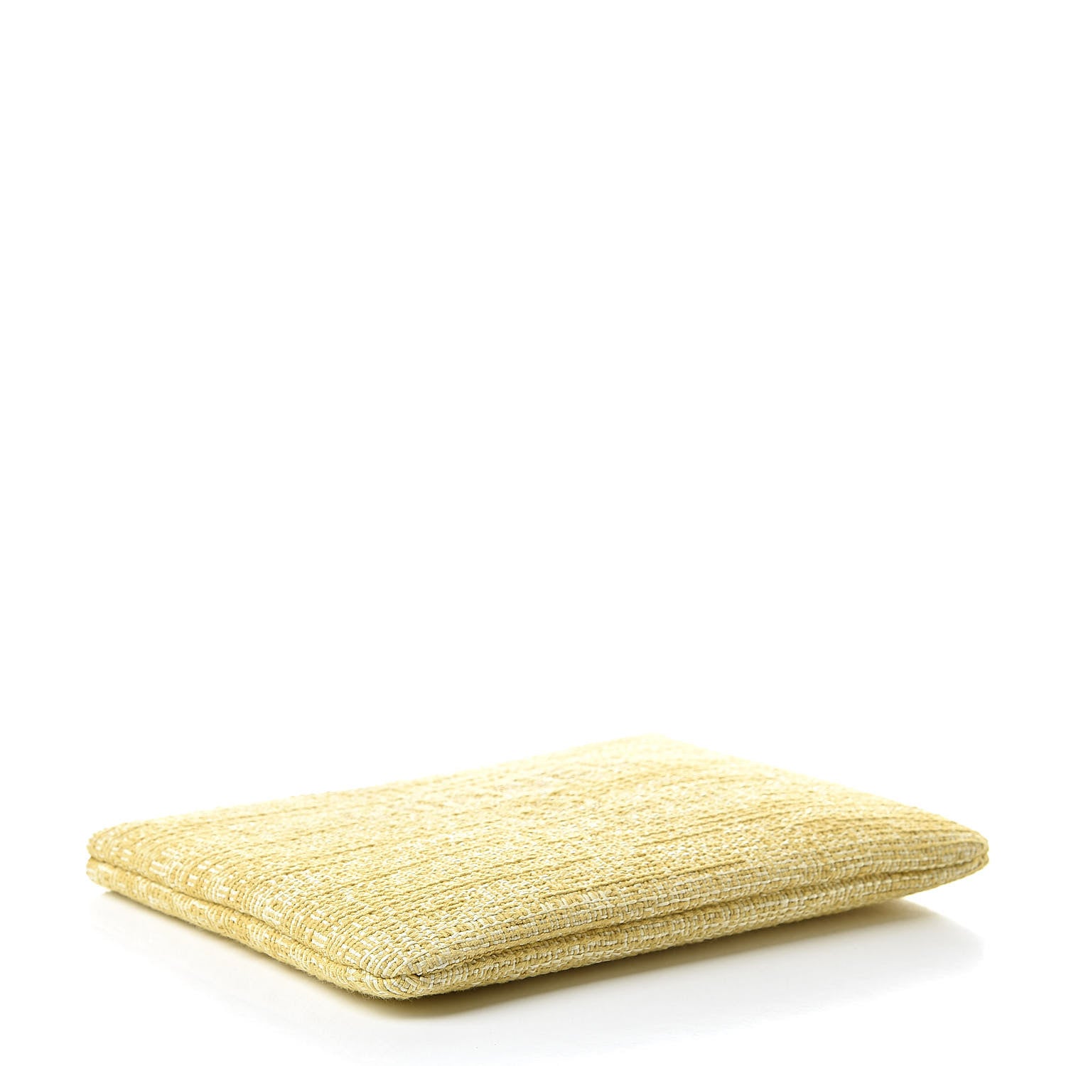 Chanel Canvas Medium Deauville Pouch Yellow 4 of 7