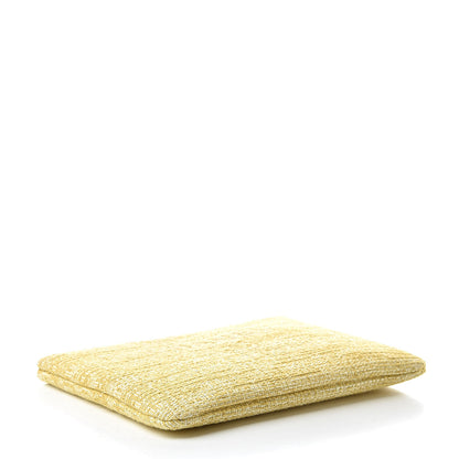 Chanel Canvas Medium Deauville Pouch Yellow 4 of 7