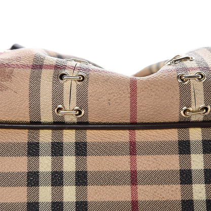 Burberry Haymarket Check Metal Stitch Lowry Dark Brown 21 of 24