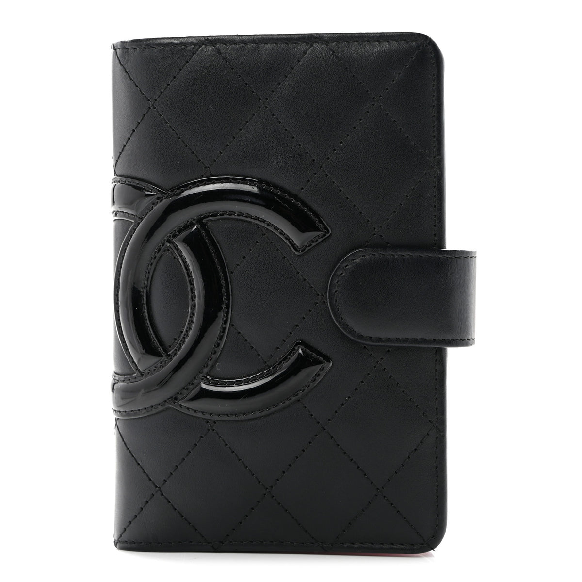 Calfskin Cambon Zipped Pocket Wallet Black