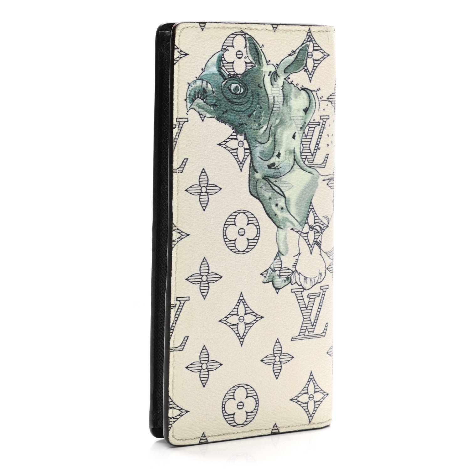 Louis Vuitton Savane Monogram Chapman Giraffe Brazza Wallet 3 of 11