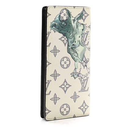 Louis Vuitton Savane Monogram Chapman Giraffe Brazza Wallet 3 of 11