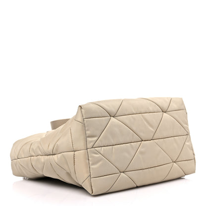 Prada Re-Nylon Nappa Triangle Quilted Padded Double Handled Zip Pocket Tote Deserto 4 of 9