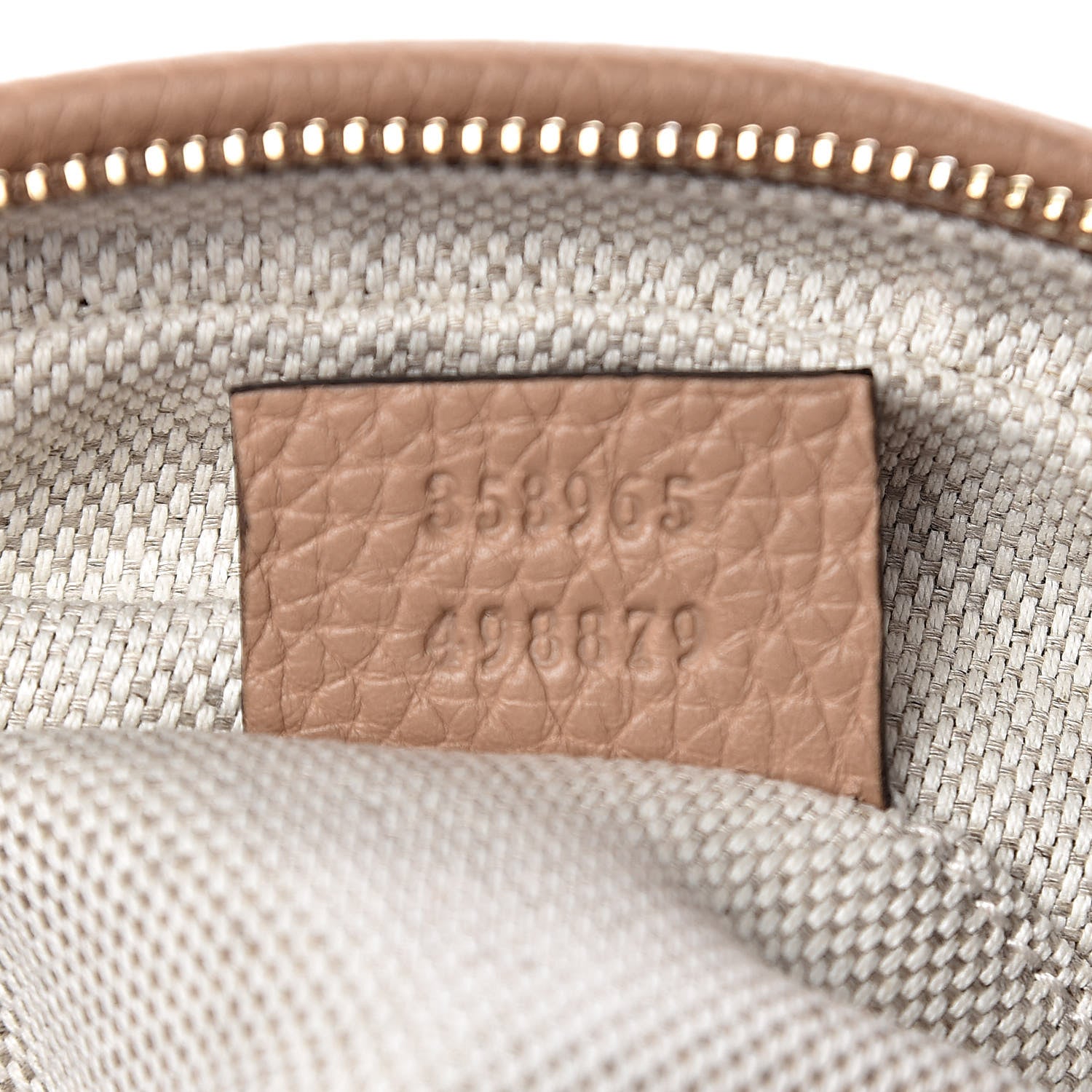 Gucci Pebbled Calfskin Mini Soho Chain Bag Camelia 7 of 10