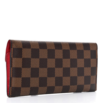 Louis Vuitton Damier Ebene Josephine Wallet Red 4 of 7