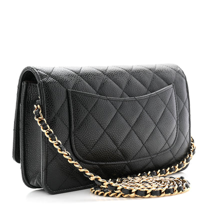 Chanel Caviar Quilted Wallet On Chain WOC Black 3 of 12