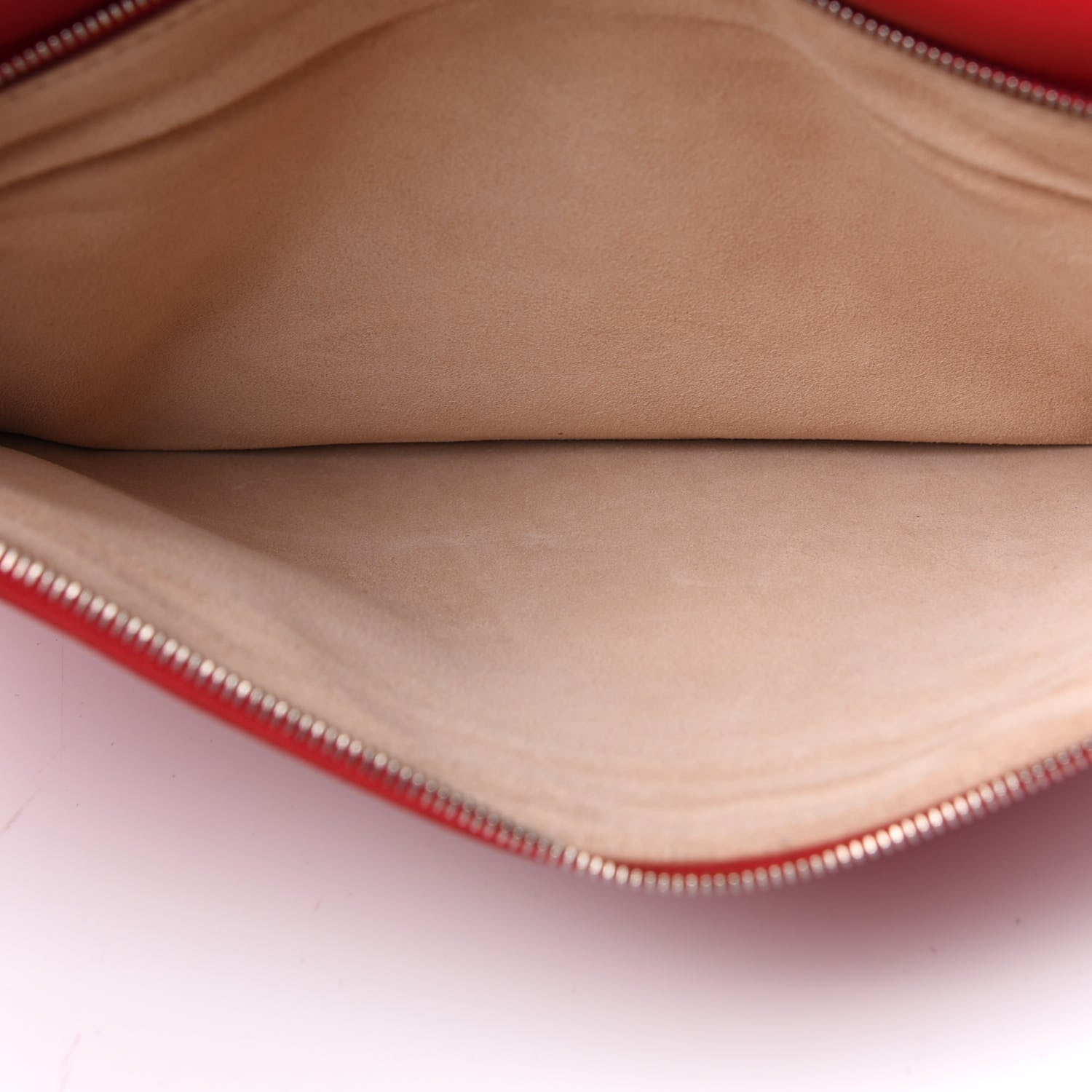 Celine Lambskin Rolled Soft Trio Clutch Bright Red 6 of 7
