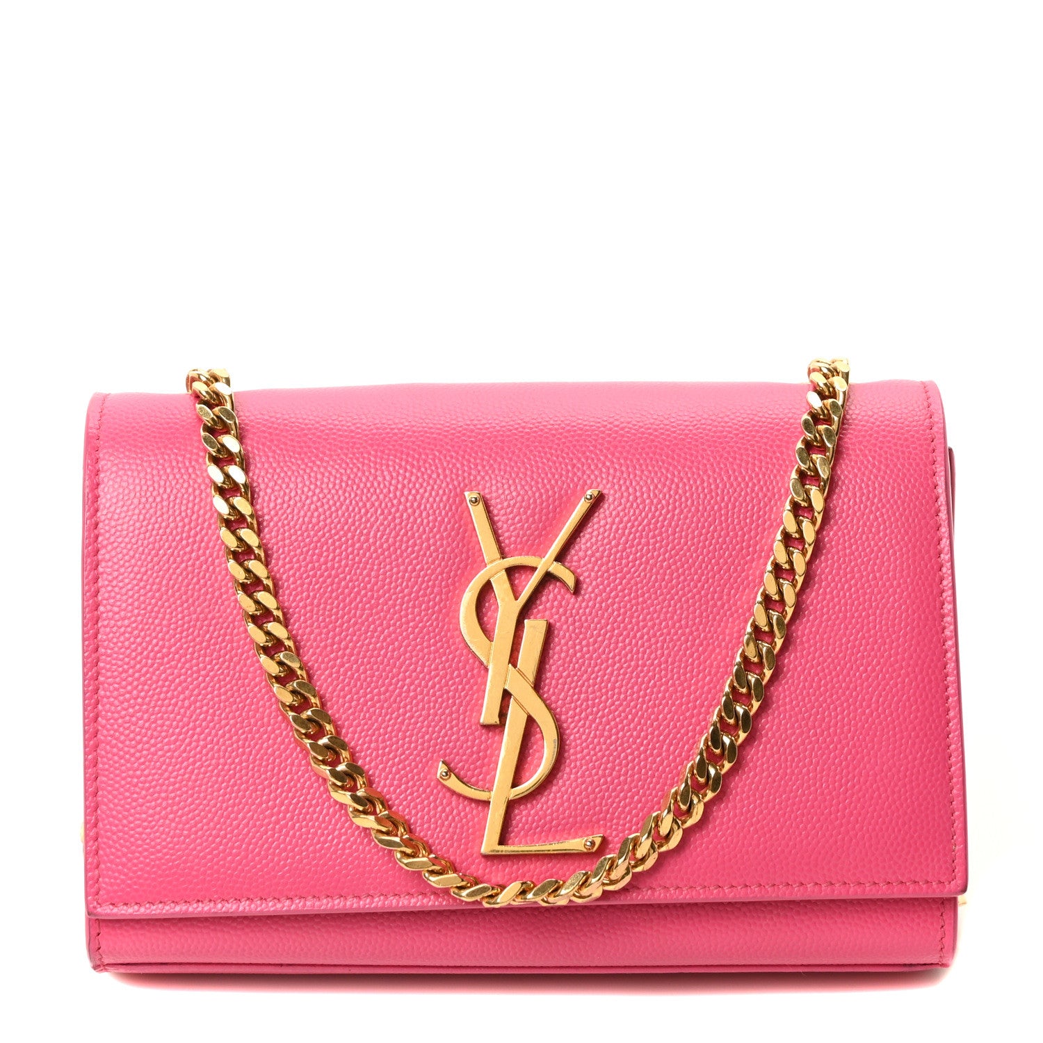 Saint Laurent Grain De Poudre Small Monogram Kate Satchel Bubblegum 1 of 9