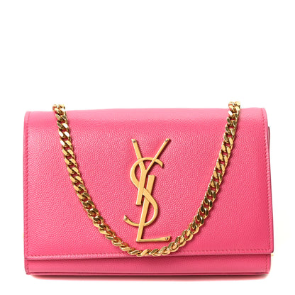 Saint Laurent Grain De Poudre Small Monogram Kate Satchel Bubblegum 1 of 9