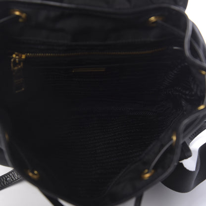 Prada Tessuto Nylon Soft Calfskin Backpack Black 4 of 9
