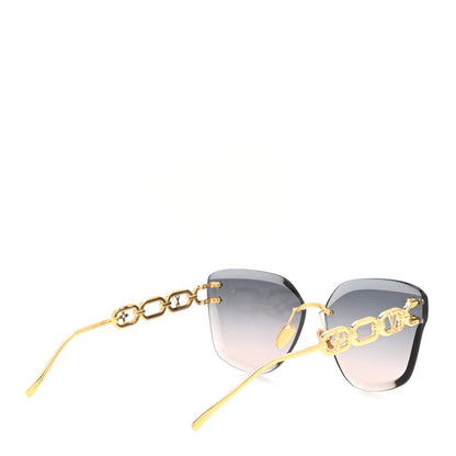 Louis Vuitton Metal Rimless LV Jewel Cat Eye Sunglasses Z1626U Gradient Blue 4 of 7