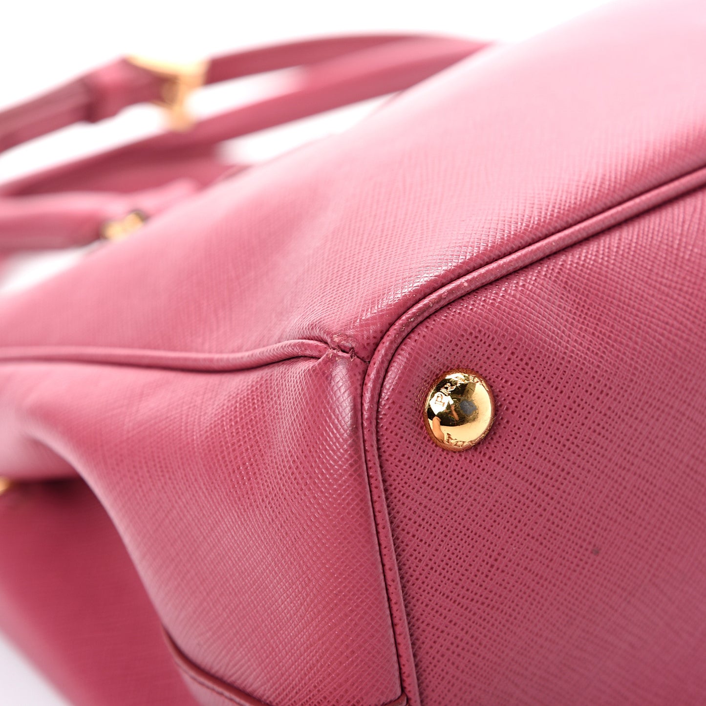 Saffiano Small Galleria Double Zip Tote Fuxia