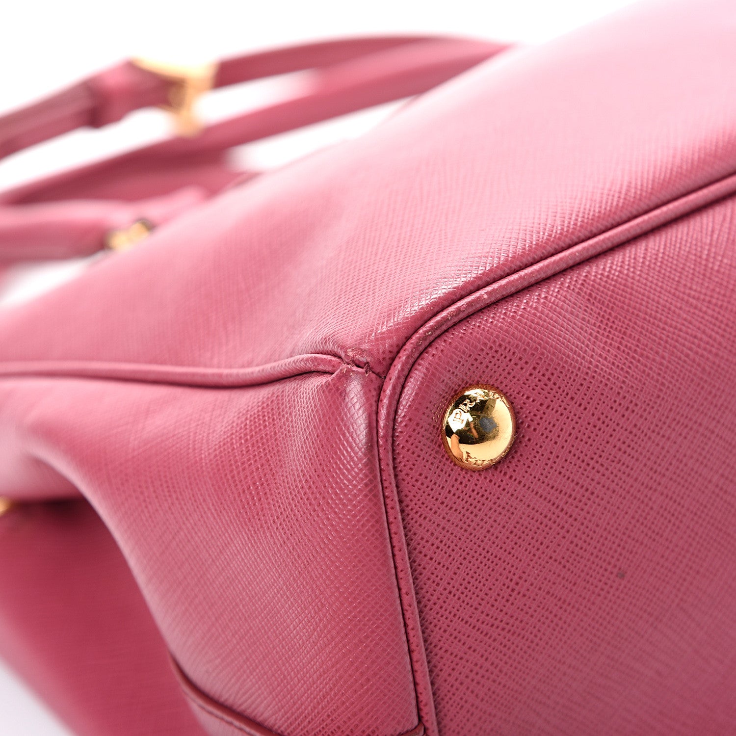Prada Saffiano Small Galleria Double Zip Tote Fuxia 14 of 22