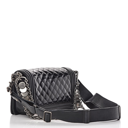 Chanel Glazed Calfskin Quilted Medium Boy Flap Black 4 of 24