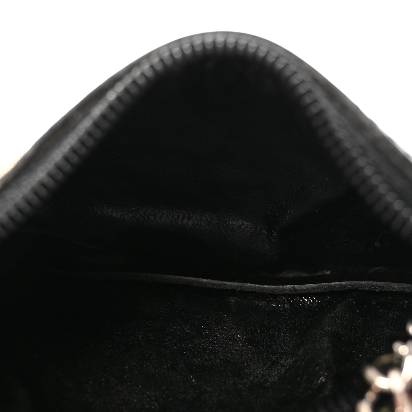 House Check Key Coin Case Black