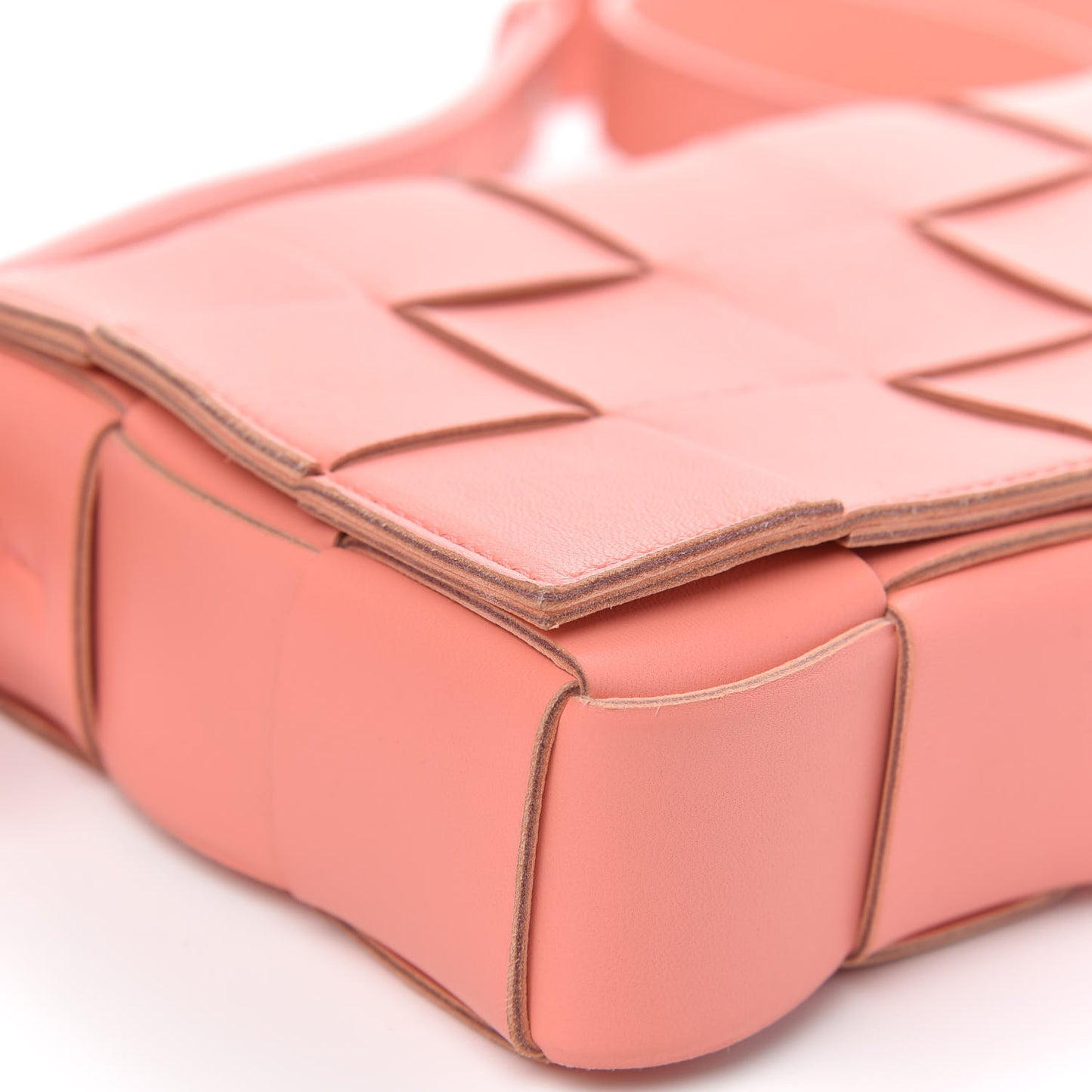 Nappa Maxi Intreccio Cassette Bag Peach