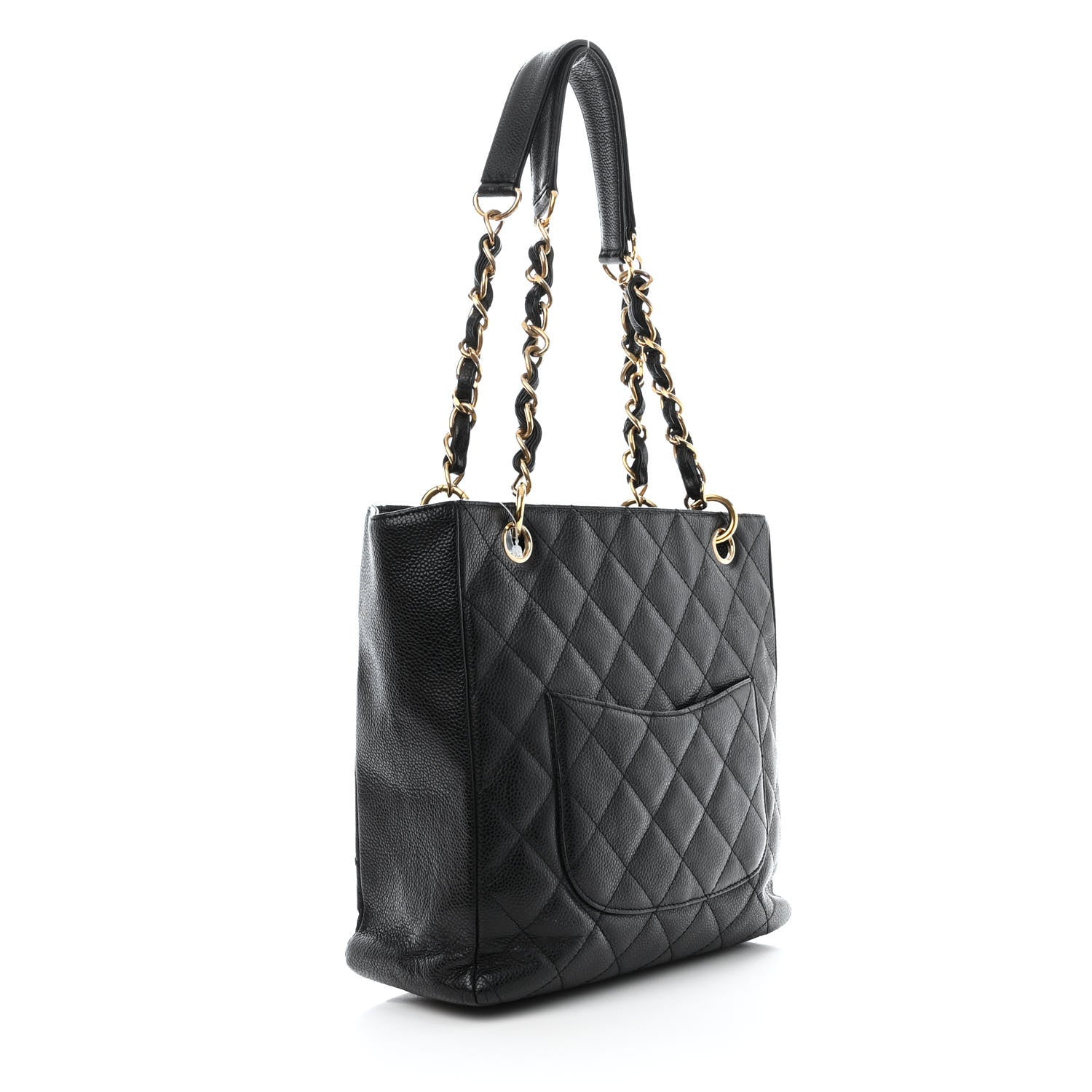 Chanel Caviar Quilted Petit Shopping Tote PST Black 3 of 10