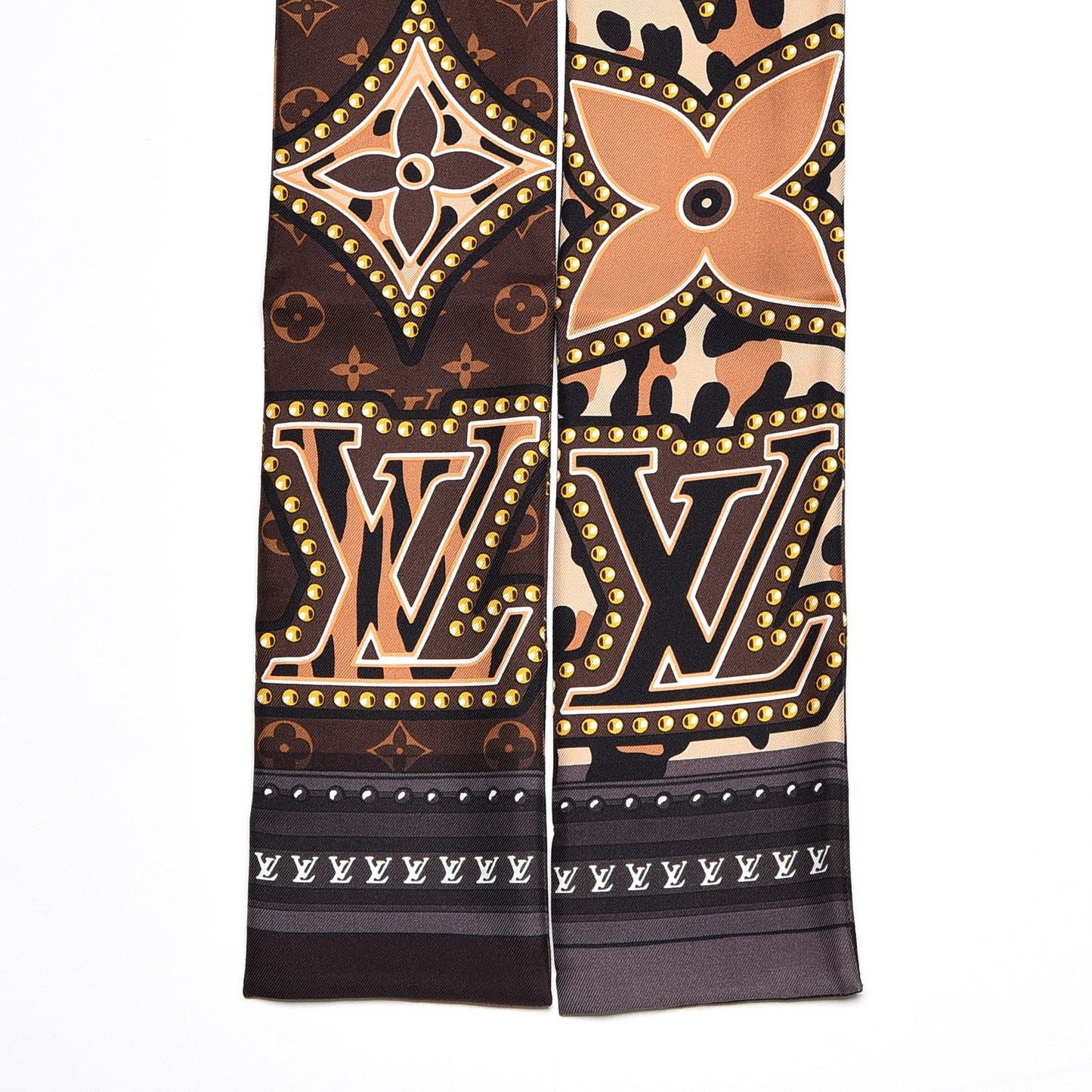 Silk Monogram LV World Bandeau Brown