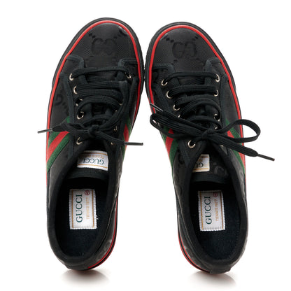 Gucci Econyl Nylon Web Monogram Off The Grid Womens 1977 Tennis Sneakers 40 Black 2 of 9