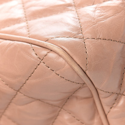 Chanel Aged Calfskin Quilted Medium Chain Detail Flap Light Brown 10 of 10