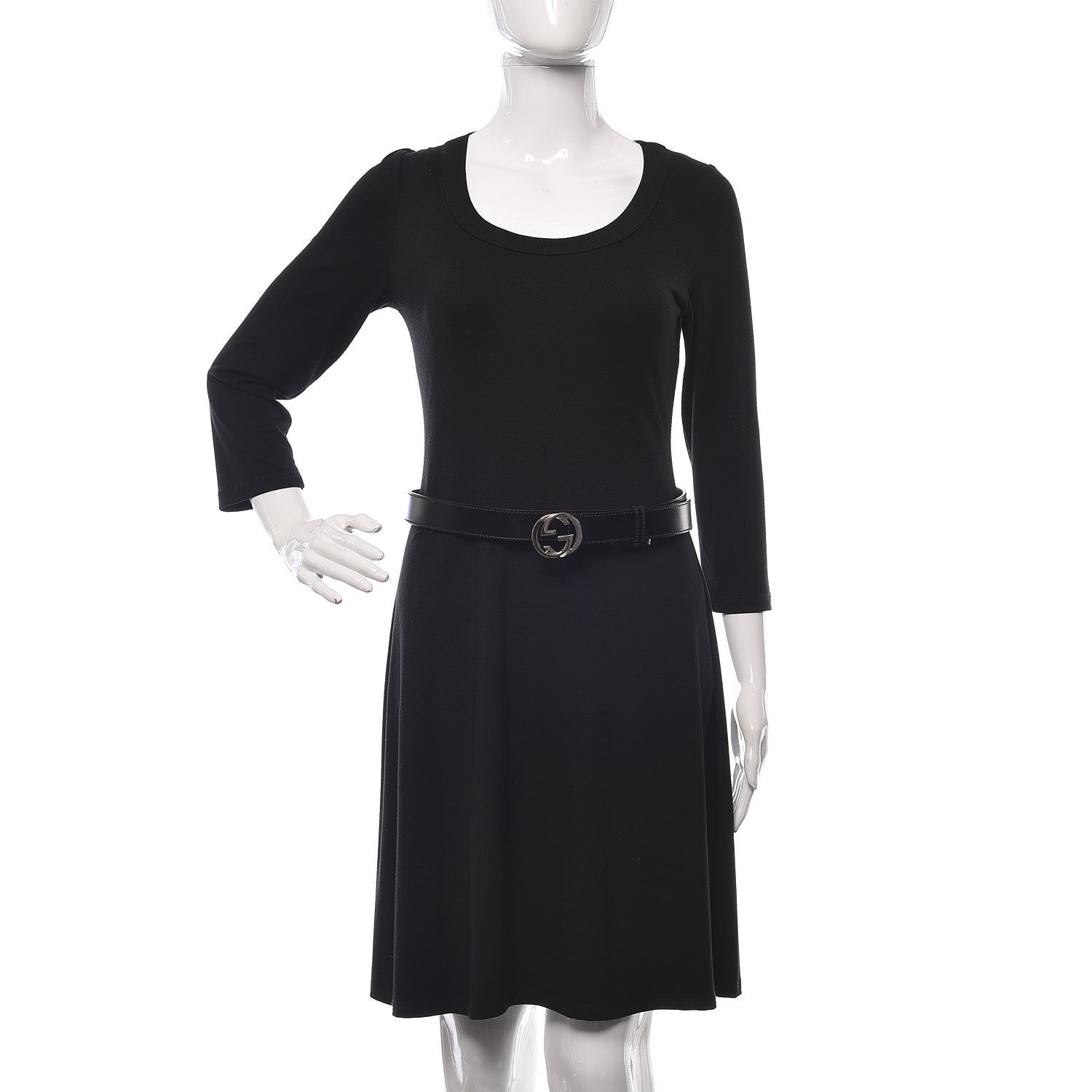 Gucci Calfskin Interlocking G Belt 95 38 Black 2 of 7