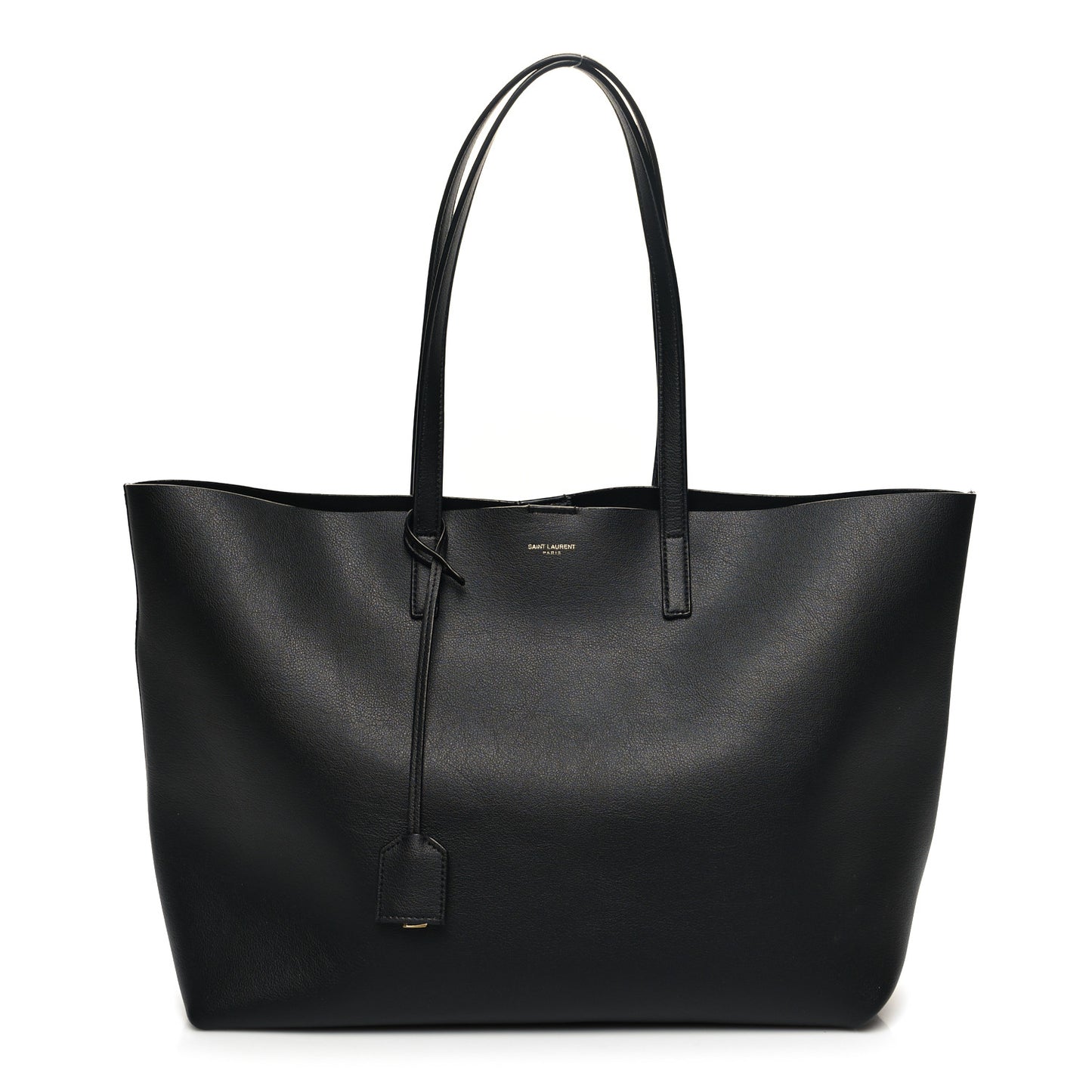 Calfskin Large Shopping Tote Black