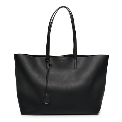 Saint Laurent Calfskin Large Shopping Tote Black 3 of 12