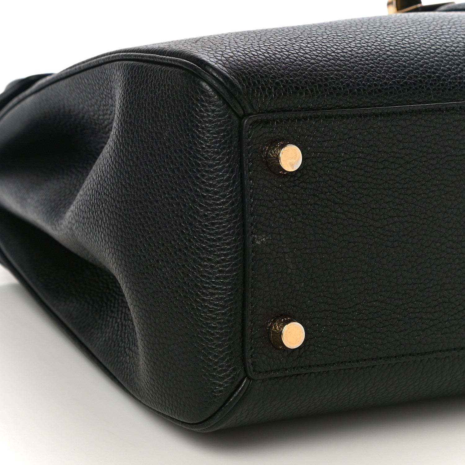 Celine Grained Calfskin Classique 16 Top Handle Bag Black 8 of 15